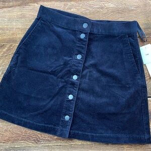 Uniqlo Black Corduroy Mini Skirt